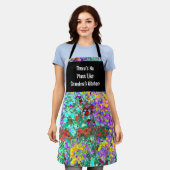 Colorful Grandma Apron – Abstract Floral Schort (Gedragen)