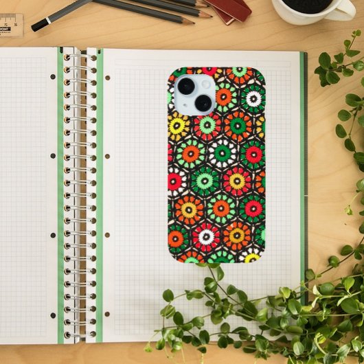 Colorful Granny Circles Crochet Pattern Case-Mate iPhone Case