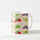 Colorful Grape Pattern Koffiemok (Voorkant rechts)