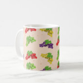 Colorful Grape Pattern Koffiemok (Voorkant links)