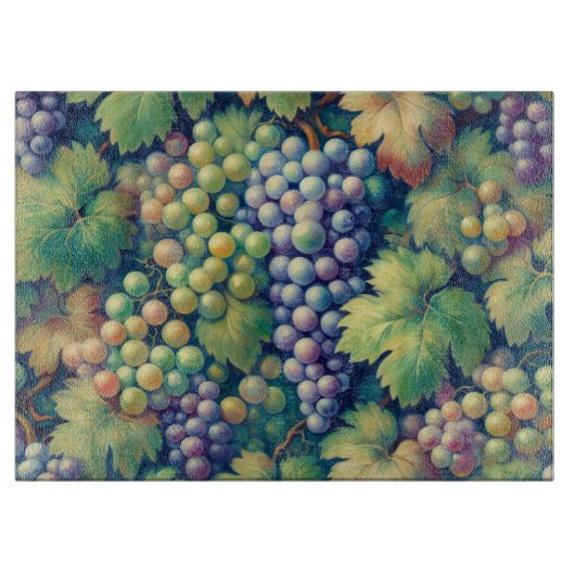 Colorful Grape Pattern Snijplank (Voorkant)