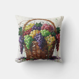 Colorful Grapes Basket Kussen
