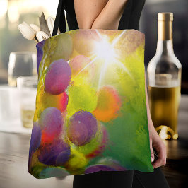 Colorful Grapes Wine Lovers Canvas tas