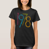 Colorful  Graphic 1978 40th Birthday T-shirt (Voorkant)