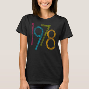 Colorful  Graphic 1978 40th Birthday T-shirt