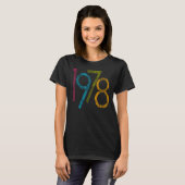 Colorful  Graphic 1978 40th Birthday T-shirt (Voorkant volledig)