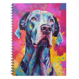 Colorful Great Dane Notitieboek