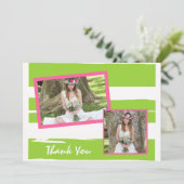 Colorful Green and White Afstuderen - Hartelijk da Kaart (Staand voorkant)