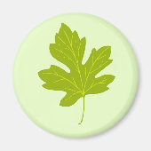 Colorful Green Autumn Leaf Magnet (Voorkant)