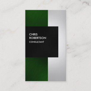 Colorful Green Grey Black Trendy Visitekaartje