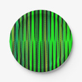 Colorful Green Kerstmis Zig Zag Pattern Papieren Bordje (Voorkant)