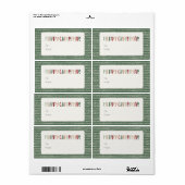 Colorful Green Merry-kerstrectangle-cadeau Etiket (Full Sheet)