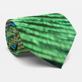 Colorful Green Peacock Stropdas (Opgerold)
