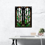 Colorful Green Reeds Art Nouveau Glas in lood Poster<br><div class="desc">Een prachtig vormgegeven digitaal ontwerp met elementen van gekleurd glas en geometrische lijnen. Dit soort ontwerp is perfect voor het toevoegen van een decoratieve aanraking aan een kamer.</div>