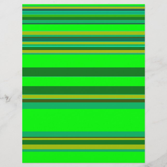 Colorful Green Stripe Gepersonaliseerd Designer Pa (Voorkant)