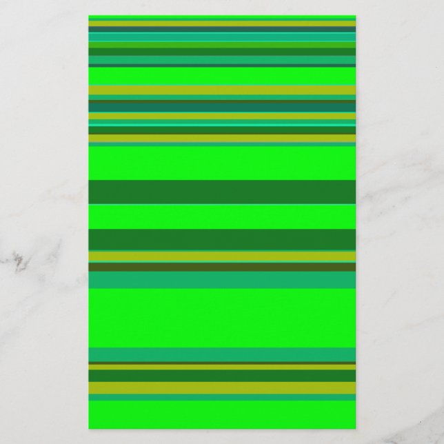 Colorful Green Stripe Gepersonaliseerd Designer Pa (Voorkant)
