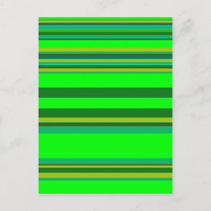 Colorful Green Stripe Gepersonaliseerd Designer Pa Briefkaart