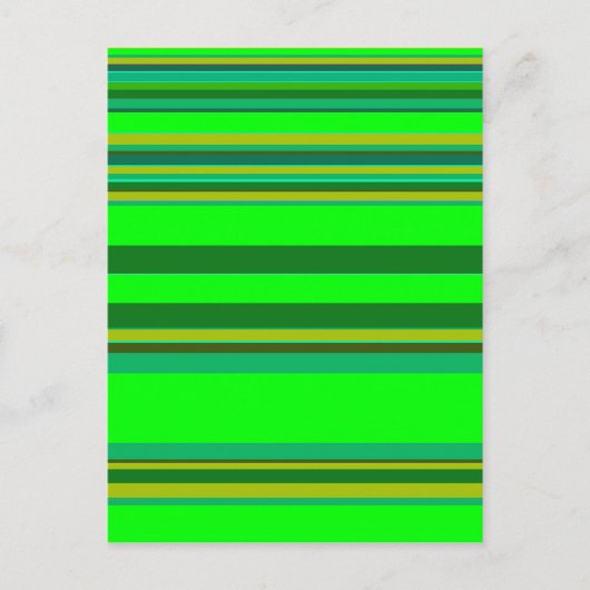 Colorful Green Stripe Gepersonaliseerd Designer Pa Briefkaart (Voorkant)