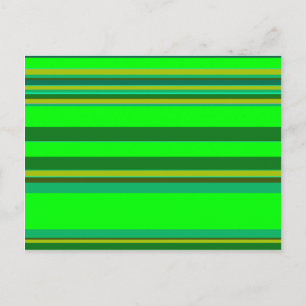 Colorful Green Stripe Gepersonaliseerd Designer Pa Briefkaart