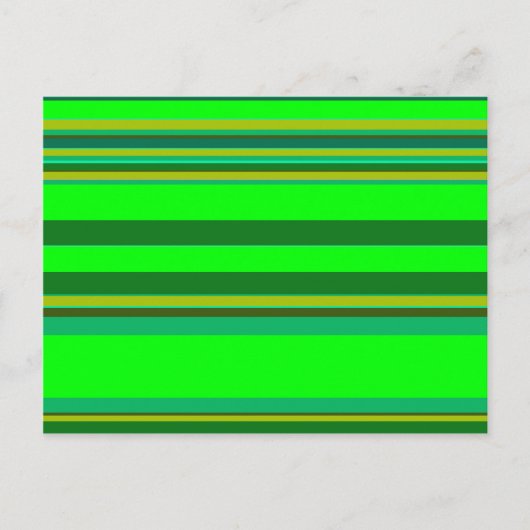 Colorful Green Stripe Gepersonaliseerd Designer Pa Briefkaart (Voorkant)