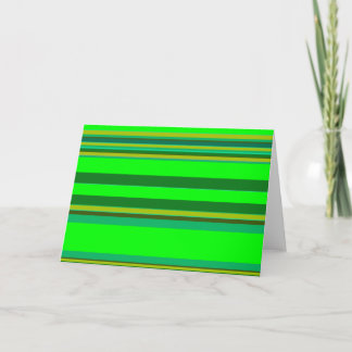 Colorful Green Stripe Gepersonaliseerd Designer Pa Feestdagen Kaart