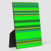 Colorful Green Stripe Gepersonaliseerd Designer Pa Fotoplaat (Zijkant)