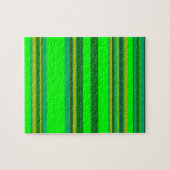Colorful Green Stripe Gepersonaliseerd Designer Pa Legpuzzel (Horizontaal)