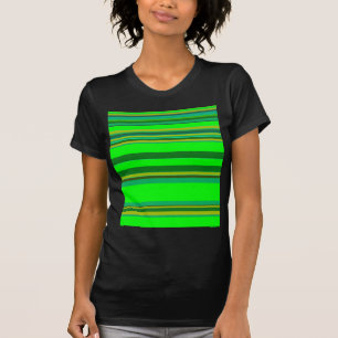 Colorful Green Stripe Gepersonaliseerd Designer Pa T-shirt