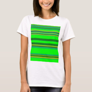 Colorful Green Stripe Gepersonaliseerd Designer Pa T-shirt