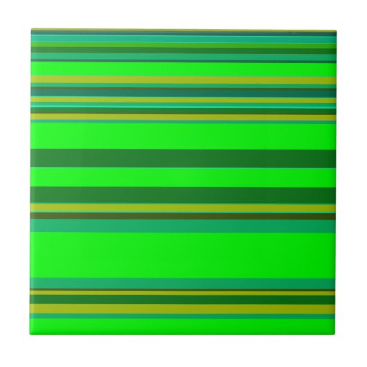 Colorful Green Stripe Gepersonaliseerd Designer Pa Tegeltje (Voorkant)