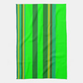 Colorful Green Stripe Gepersonaliseerd Designer Pa Theedoek (Verticaal)