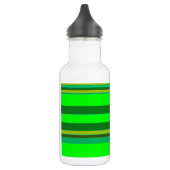 Colorful Green Stripe Gepersonaliseerd Designer Pa Waterfles (Links)