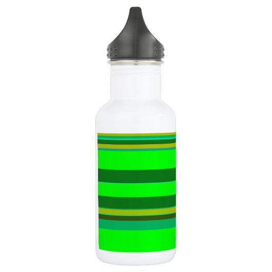 Colorful Green Stripe Gepersonaliseerd Designer Pa Waterfles (Links)