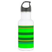 Colorful Green Stripe Gepersonaliseerd Designer Pa Waterfles (Voorkant)