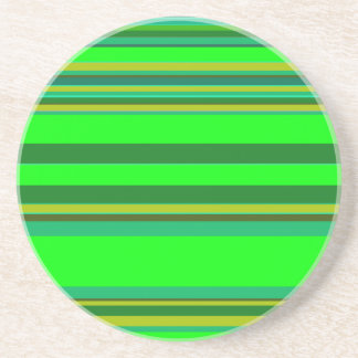 Colorful Green Stripe Gepersonaliseerd Designer Pa Zandsteen Onderzetter