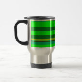 Colorful Green Stripe Pattern Gepersonaliseerd Des Reisbeker (Links)