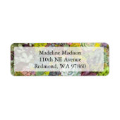 Colorful Greenery Succulents Etiket (Voorkant)