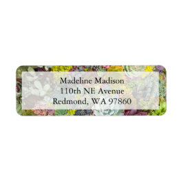 Colorful Greenery Succulents Etiket