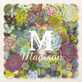 Colorful Greenery Succulents Kartonnen Onderzetters