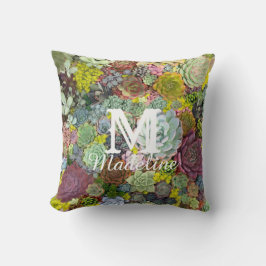 Colorful Greenery Succulents Kussen