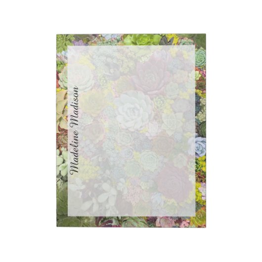 Colorful Greenery Succulents Notitieblok (Linkerzijde)