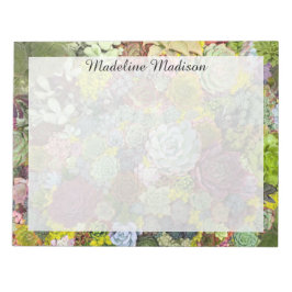 Colorful Greenery Succulents Notitieblok