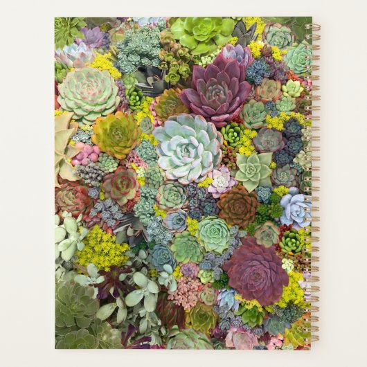 Colorful Greenery Succulents Planner (Achterkant)