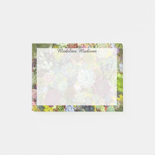 Colorful Greenery Succulents Post-it® Notes (Voorkant)
