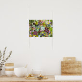 Colorful Greenery Succulents Poster (Keuken)