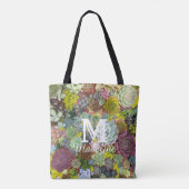Colorful Greenery Succulents Tote Bag (Achterkant)