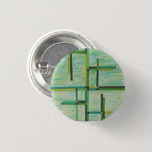 Colorful Greens Ronde Button 3,2 Cm (Voorkant /achterkant)