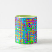 Colorful Grid Coffee Mok (Midden)