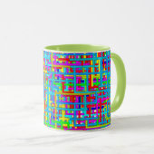 Colorful Grid Coffee Mok (Voorkant rechts)