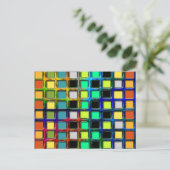 Colorful Grid-Tiled door Shirley Taylor Briefkaart (Staand voorkant)